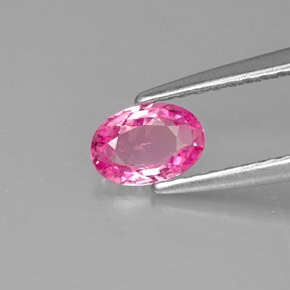 Zafiro rosa natural de 0,48 ct, corte óvalo, VS