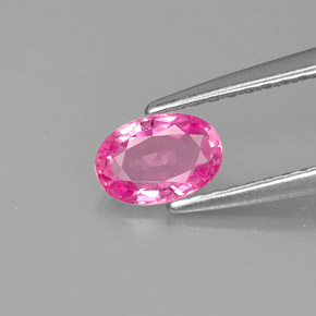 Zafiro rosa natural de 0,53 ct, corte óvalo, VS