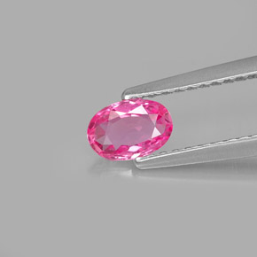 Zafiro rosa natural de 0,47 ct, corte óvalo, VVS