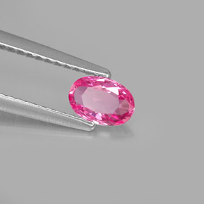 Zafiro rosa natural de 0,47 ct, corte óvalo, VVS