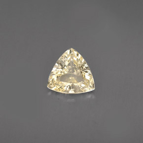 Zafiro amarillo natural de 0,78 ct, trillón, VVS