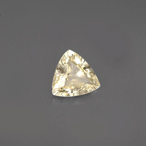 Zafiro amarillo natural de 0,78 ct, trillón, VVS
