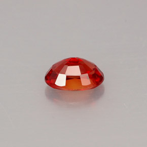 Zafiro naranja natural de 0,62 ct, corte óvalo, VS
