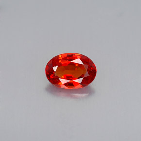 Zafiro naranja natural de 0,53 ct, corte óvalo, VVS-VS