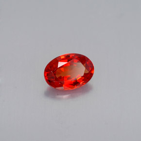 Zafiro naranja natural de 0,53 ct, corte óvalo, VVS-VS