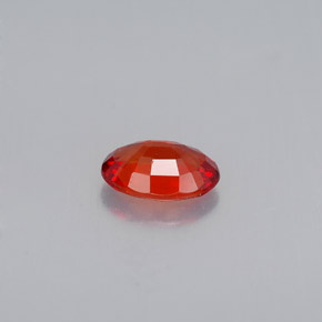 Zafiro naranja natural de 0,53 ct, corte óvalo, VVS-VS