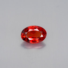 Zafiro naranja natural de 0,61 ct, corte óvalo, VVS