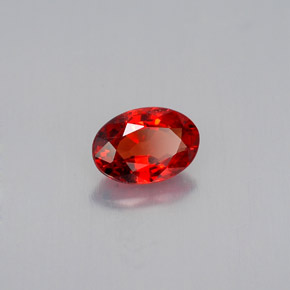 Zafiro naranja natural de 0,61 ct, corte óvalo, VVS