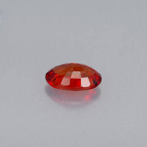 Zafiro naranja natural de 0,61 ct, corte óvalo, VVS