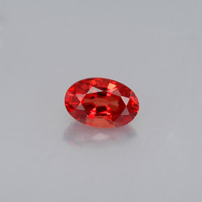Zafiro naranja natural de 0,55 ct, corte óvalo, VVS-VS