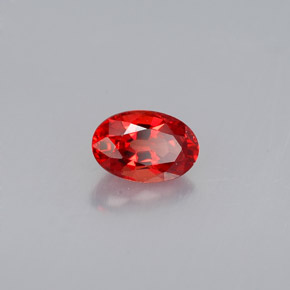 Zafiro naranja natural de 0,55 ct, corte óvalo, VVS-VS