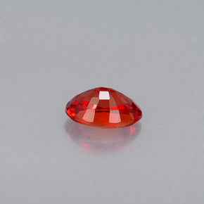 Zafiro naranja natural de 0,55 ct, corte óvalo, VVS-VS