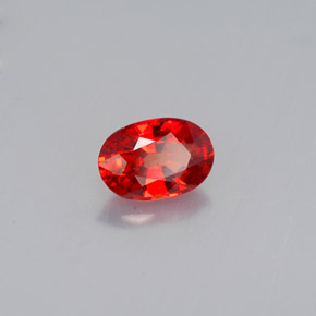 Zafiro naranja natural de 0,60 ct, corte óvalo, VVS