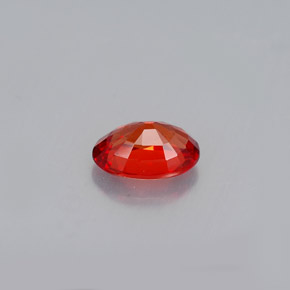 Zafiro naranja natural de 0,60 ct, corte óvalo, VVS