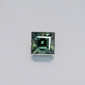 Zafiro verde natural de 0,63 ct, cuadrado, VVS