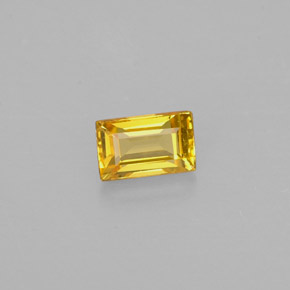 Zafiro amarillo natural de 0,42 ct, baguette, VS
