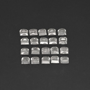 Gemas de zafiro blanco natural de  ct, cuadrado, VVS