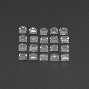 Gemas de zafiro blanco natural de  ct, cuadrado, VVS