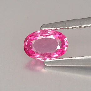 Zafiro rosa natural de 0,56 ct, corte óvalo, VVS-VS