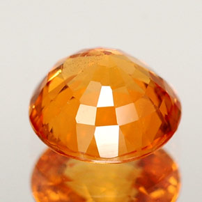 Zafiro naranja natural de 0,98 ct, corte redondo, VS