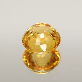 Zafiro amarillo natural de 1,06 ct, corte redondo, IF