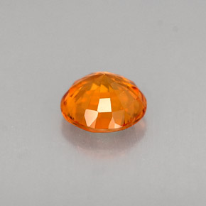 Zafiro naranja natural de 1,13 ct, corte redondo, VVS-VS