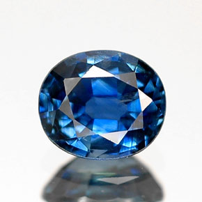 Zafiro azul natural de 0,65 ct, corte óvalo, VVS