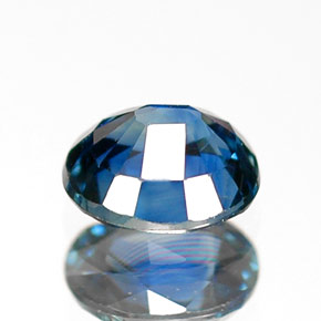 Zafiro azul natural de 0,65 ct, corte óvalo, VVS