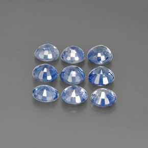 Gemas de zafiro azul natural de  ct, corte redondo, VVS-VS