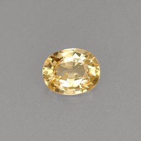 Zafiro amarillo natural de 0,44 ct, corte óvalo, VVS