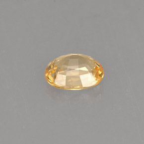 Zafiro amarillo natural de 0,44 ct, corte óvalo, VVS