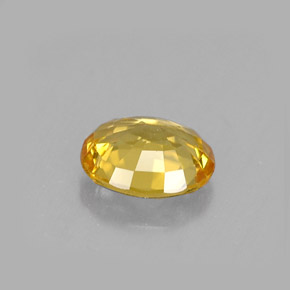 Zafiro amarillo natural de 0,46 ct, corte óvalo, VVS-VS