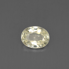 Zafiro amarillo natural de 0,44 ct, corte óvalo, VVS