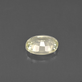 Zafiro amarillo natural de 0,44 ct, corte óvalo, VVS