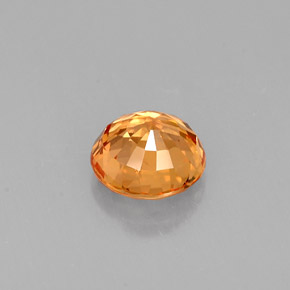 Zafiro naranja natural de 1,12 ct, corte redondo, VS