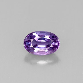 Zafiro violeta natural de 0,63 ct, corte óvalo, VVS