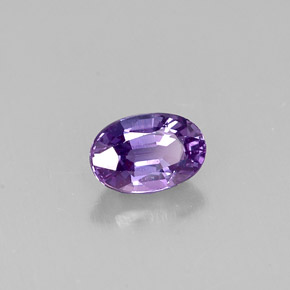 Zafiro violeta natural de 0,63 ct, corte óvalo, VVS