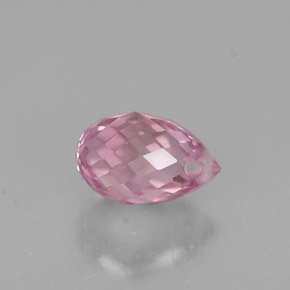 Zafiro rosa natural de 0,90 ct, briolette, VVS-VS