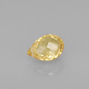 Zafiro amarillo natural de 1,22 ct, briolette, VS