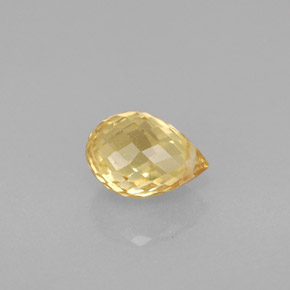 Zafiro amarillo natural de 1,22 ct, briolette, VS
