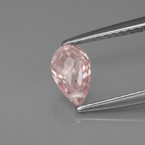 Zafiro naranja natural de 1,12 ct, briolette, VS