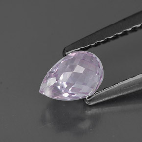 Zafiro violeta natural de 0,85 ct, briolette, VS