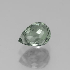Zafiro verde natural de 1,00 ct, briolette, VS