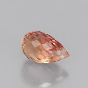 Zafiro naranja natural de 0,76 ct, briolette, VVS-VS
