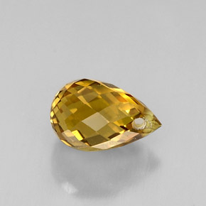 Zafiro amarillo natural de 1,11 ct, briolette, VVS-VS
