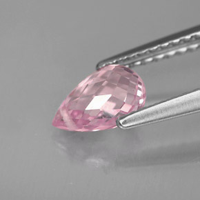 Zafiro rosa natural de 1,11 ct, briolette, VS