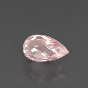 Zafiro rosa natural de 0,77 ct, briolette, VS