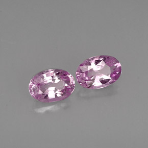 Gemas de zafiro rosa natural de  ct, corte óvalo, VVS