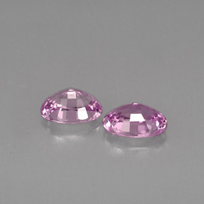 Gemas de zafiro rosa natural de  ct, corte óvalo, VVS
