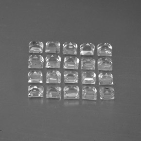 Gemas de zafiro blanco natural de  ct, cuadrado, VVS-VS